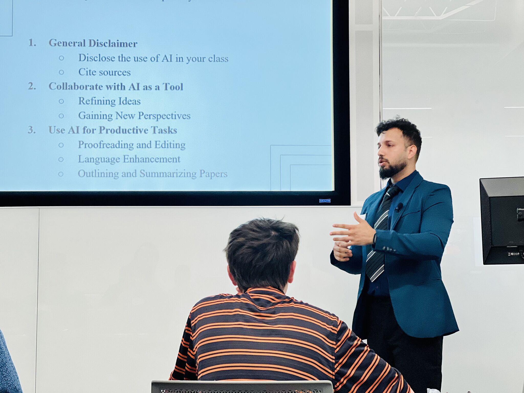 Dr. Kushal Jha leading an AI workshop